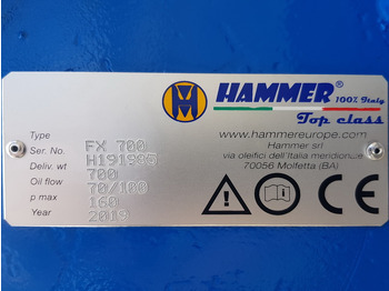 Hidraulikus törőfej - Építőipari gépek HAMMER FX700: 5 kép.