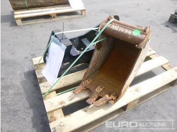  12" Digging Bucket + Loading Hook, ARDEN to suit 2-4 Ton Excavator - Kanál