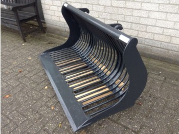 Puinbak shovelbak grondbak minishovel loader weidemann 143cm met half inlegvel - Kanál