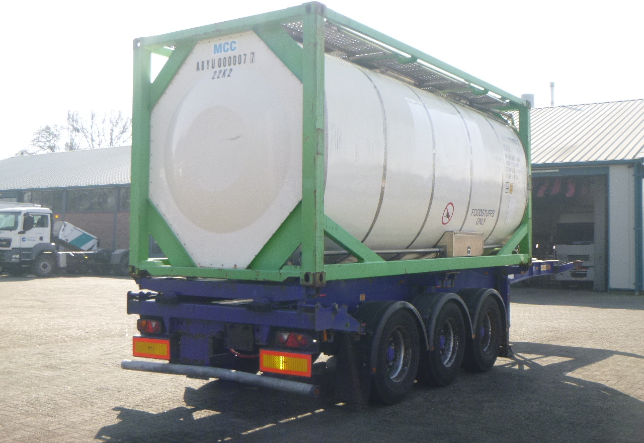 Tartály konténer, Félpótkocsi Danteco Food tank container inox 20 ft / 25 m3 / 1 comp: 4 kép.