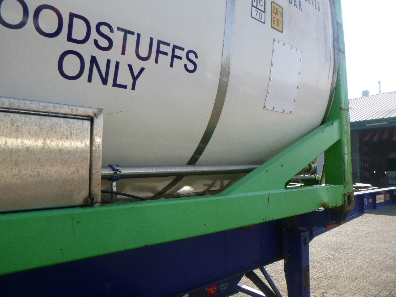 Tartály konténer, Félpótkocsi Danteco Food tank container inox 20 ft / 25 m3 / 1 comp: 9 kép.