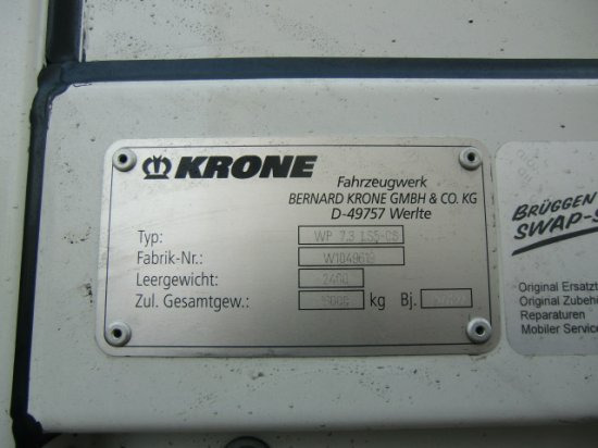 Új Ponyvás felépítmény Krone Wechselpritsche 7,30 Meter , XL Zertifikat: 5 kép.