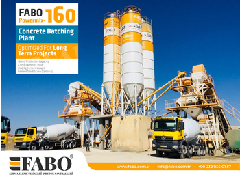 FABO POWERMIX-160 STATIONARY CONCRETE BATCHING PLANT - beton növény