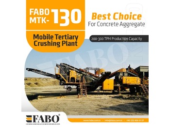 Új Mobil törőgép FABO MTK-130 MOBILE CRUSHING & SCREENING PLANT – SAND MACHINE: 1 kép.