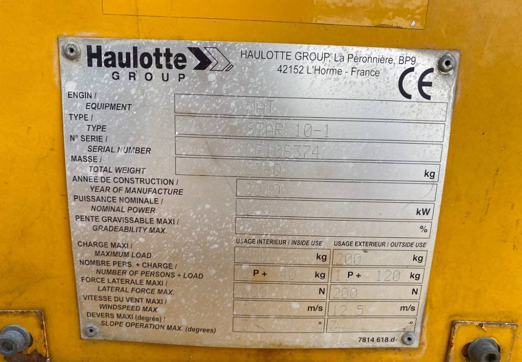 Oszlopos személyemelő Haulotte Star 10 Electric Vertical Mast Work Lift 1000cm: 10 kép.