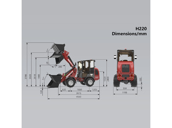 Heracles H220 Diesel Wheel Loader! - Gumikerekes homlokrakodó: 4 kép.