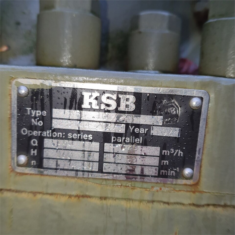 Vízszivattyú KSB FPL100/2: 7 kép.