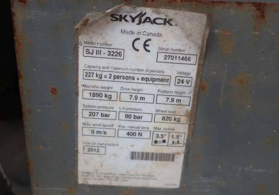 Ollós emelő SkyJack SJIII-3226 Electric 3226 Scissor Work Lift 990cm: 10 kép.