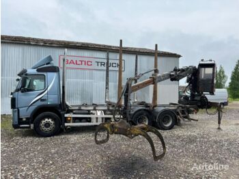 Rönkszállító VOLVO FM12 450, 6x4, HIAB CRANE CABIN