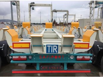 Új Félpótkocsi cserefelépítményes a következők szállításához konténer CANGÜLLER TREYLER İn Port Container Carrier: 1 kép.