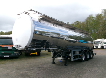 Tartályos félpótkocsi a következők szállításához vegyi anyagok Crane Fruehauf Chemical tank inox 37.2 m3 / 1 comp + pump: 1 kép.