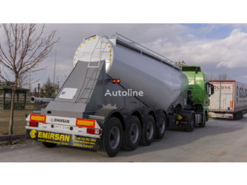 Új Tartályos félpótkocsi a következők szállításához cement EMIRSAN 4 Axle Cement Tanker Trailer: 1 kép.