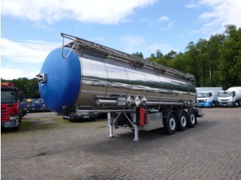 Tartályos félpótkocsi a következők szállításához vegyi anyagok Feldbinder Chemical tank inox 30 m3 / 1 comp: 1 kép.