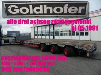 Goldhofer STZL3- 34/80 / ZWANGSGELENKT 3x / AZB 5800/ TÜV - Félpótkocsi mélybölcsős
