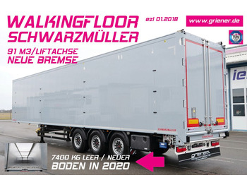 Schwarzmüller J-serie 91 m³ / LIFT / SAF / 8 mm/7400 kg TOP!!!  - Félpótkocsi öönkihordós