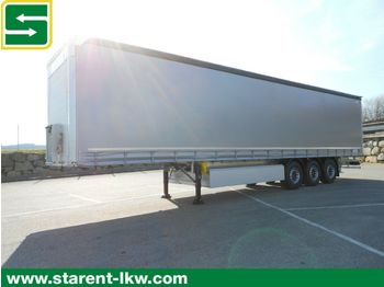 Félpótkocsi ponyvás Schmitz Cargobull Tautliner, Liftachse, Palettenkasten