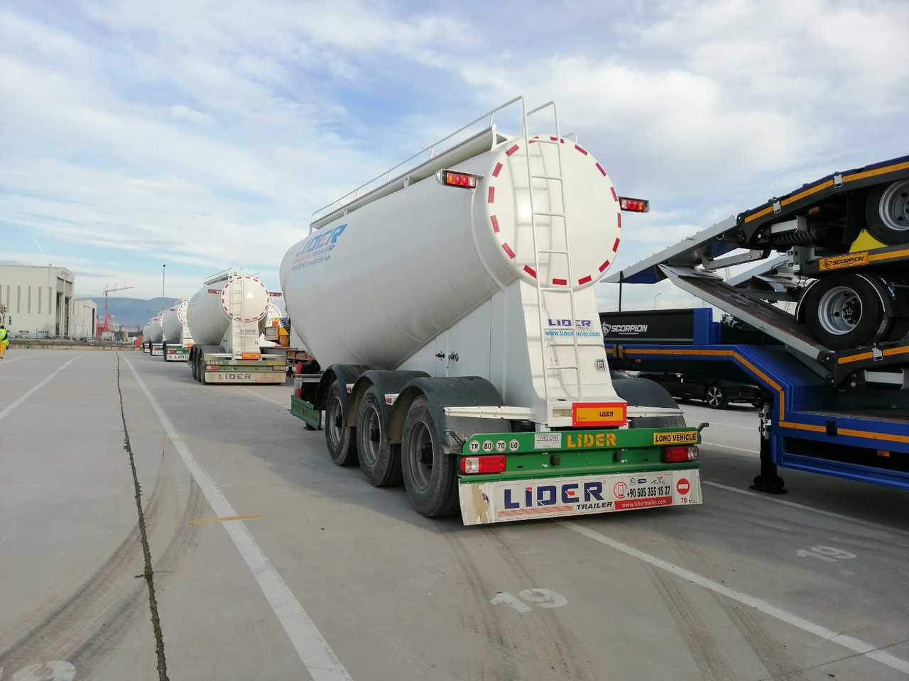 Új Tartályos félpótkocsi a következők szállításához cement LIDER 2023 MODEL NEW CEMENT TANKER: 19 kép.