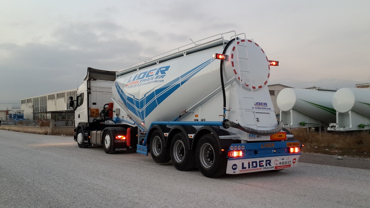 Új Tartályos félpótkocsi a következők szállításához cement LIDER 2023 MODEL NEW CEMENT TANKER: 14 kép.