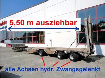 Félpótkocsi mélybölcsős a következők szállításához nehézgépek Langendorf 3 Achs Satteltieflader mit Radmulden und auszieh: 1 kép.