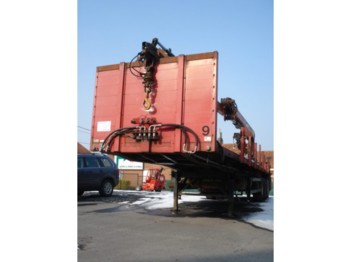 AUGUST SCHMIDT flat bed crane trailer - Platós félpótkocsi