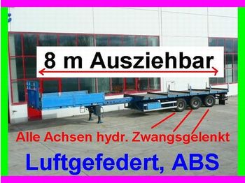 Nooteboom Tele  Sattelauflieger, 8 m ausziehbar - Platós félpótkocsi
