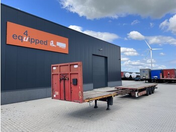Trax 4.5m extendable, twistlocks, timberstakes, discbrakes - Platós félpótkocsi