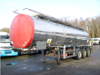 Clayton Chemical tank inox 30.4 m3 / 1 comp + pump - Tartályos félpótkocsi