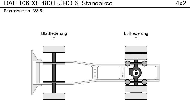 Nyergesvontató DAF 106 XF 480 EURO 6, Standairco: 12 kép.