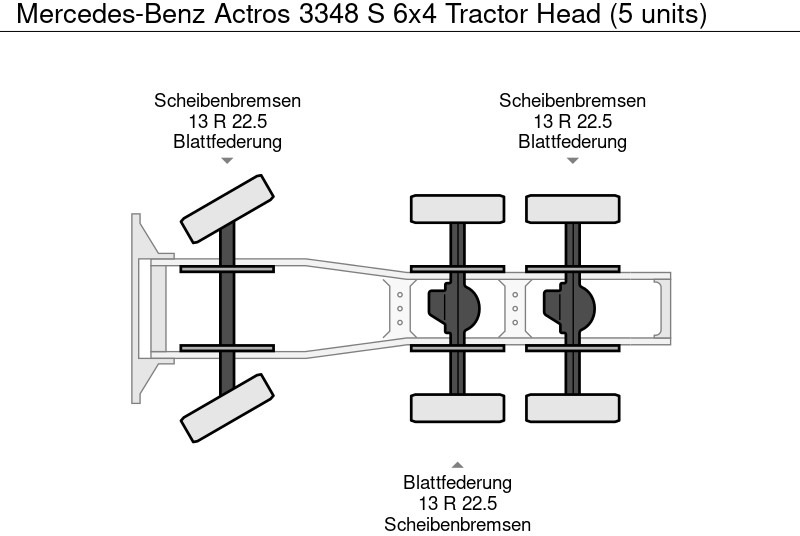 Új Nyergesvontató Mercedes-Benz Actros 3348 S 6x4 Tractor Head (5 units): 15 kép.