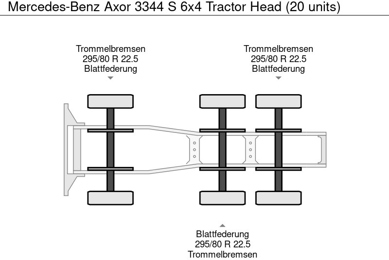 Új Nyergesvontató Mercedes-Benz Axor 3344 S 6x4 Tractor Head (20 units): 17 kép.