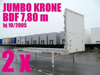Krone WECHSELBRÜCKE PLATEAU JUMBO 7,80 2 x - Platós pótkocsi