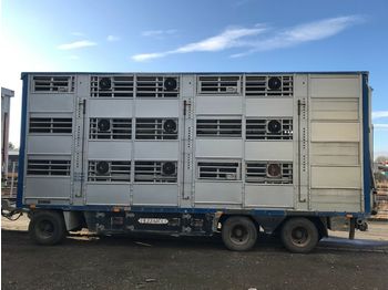 Pótkocsi állatszállító Pezzaioli Pezzaiolli 3 Stock ausfahrbares Dach