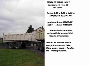 MEILLER MZDA 18/21 Tandem Kipper / tandem tipper - Pótkocsi billenőplatós