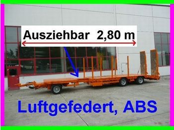 Müller-Mitteltal 3 Achs Tieflader  Anhänger 2,80 m ausziehbar - Pótkocsi mélybölcsős