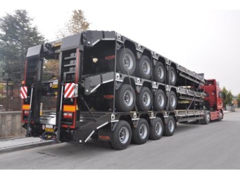 OZGUL LW4 80 Ton, 3 m, steel susp., hydr. ramps - Pótkocsi mélybölcsős