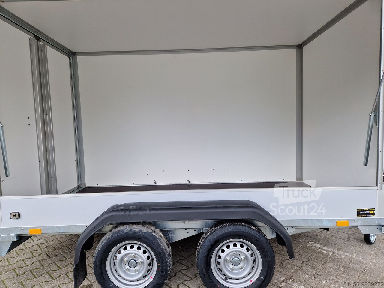 Új Pótkocsi dobozos Saris grauer Koffer mit Seiten Werkstatt Serviceklappe Verkauf von trailershop: 7 kép.