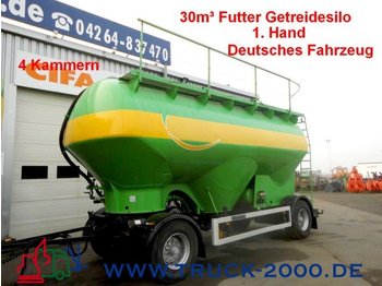 Feldbinder HEUT 30m³ Futter-Getreide-Silo 4 Kammern 1.Hand - Tartályos pótkocsi