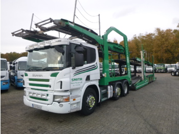 Autószállító teherautó Scania P420 6x2 RHD Lohr car transporter