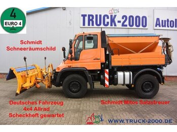 Billenőplatós teherautó Unimog U400 Kipper Winterdienst+Streuer+Schild Scheckhe