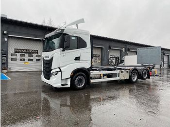 Cserefelépítményes teherautó IVECO S-Way 260S57 ADR kontti auto