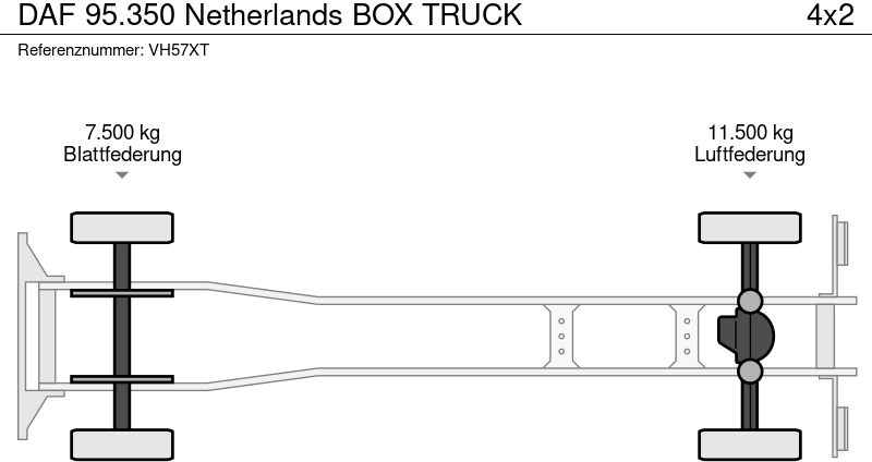 Dobozos felépítményű teherautó DAF 95.350 Netherlands BOX TRUCK: 18 kép.