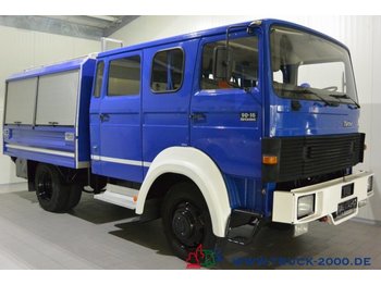 Dobozos felépítményű teherautó Magirus Deutz 90-16 Turbo 4x4 Mannschaft-Gerätewagen Neuwertig