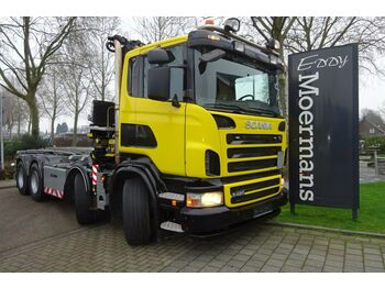 Horgos rakodó teherautó Scania R420 Cr 16 8x4 Kran ( 2014 ) + Container
