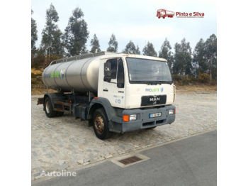 Tartályos teherautó a következők szállításához tej MAN 18 284: 1 kép.