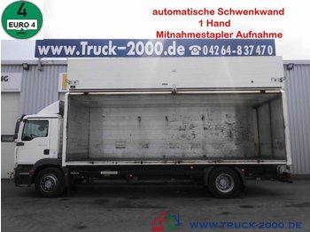 Dobozos felépítményű teherautó MAN TGM 18.330 elek. Schwenkwand Stapleraufnahme AHK: 1 kép.