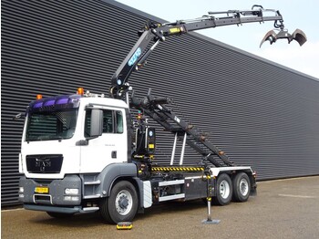 Teherautó - kábelrendszer, Darus autó MAN TGS 26.320 6x4 / EFFER 16 t/m crane + container system: 1 kép.