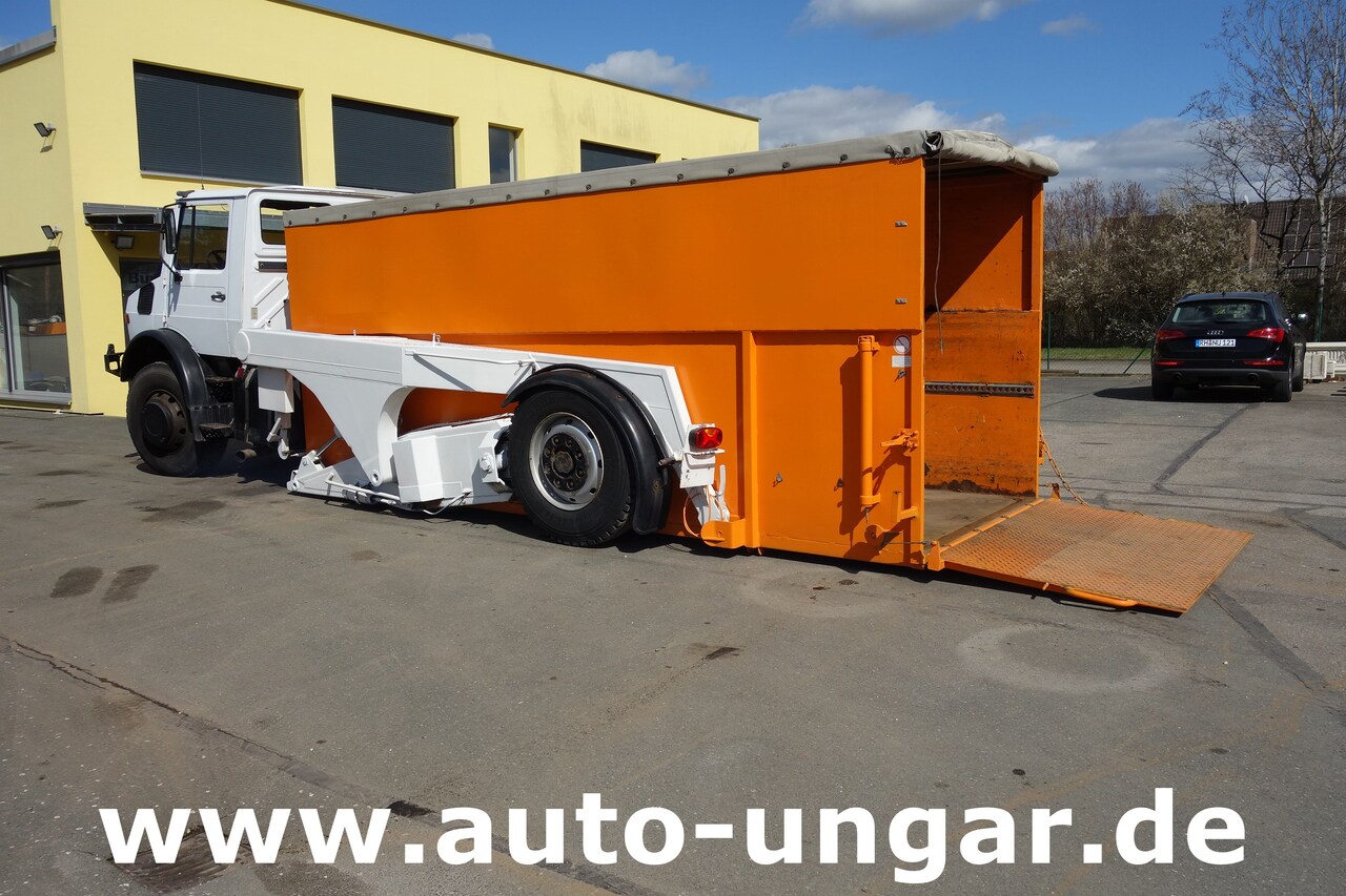 Cserefelépítményes teherautó MERCEDES-BENZ Unimog U1700 Ruthmann Cargoloader  mit Wechselcontainer: 18 kép.