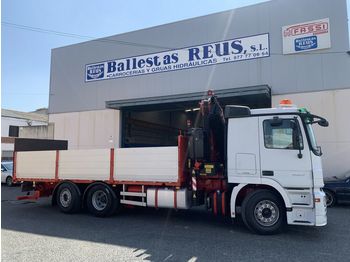 Platós teherautó MERCEDES-BENZ ACTROS 2536 FASSI 235