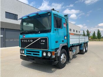 Platós teherautó Volvo F 12 STEEL SUSPENSION + 10 TYRES
