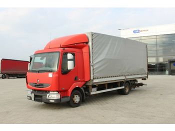 Ponyvás teherautó Renault MIDLUM 180DCI,HYDRAULIC LIFT